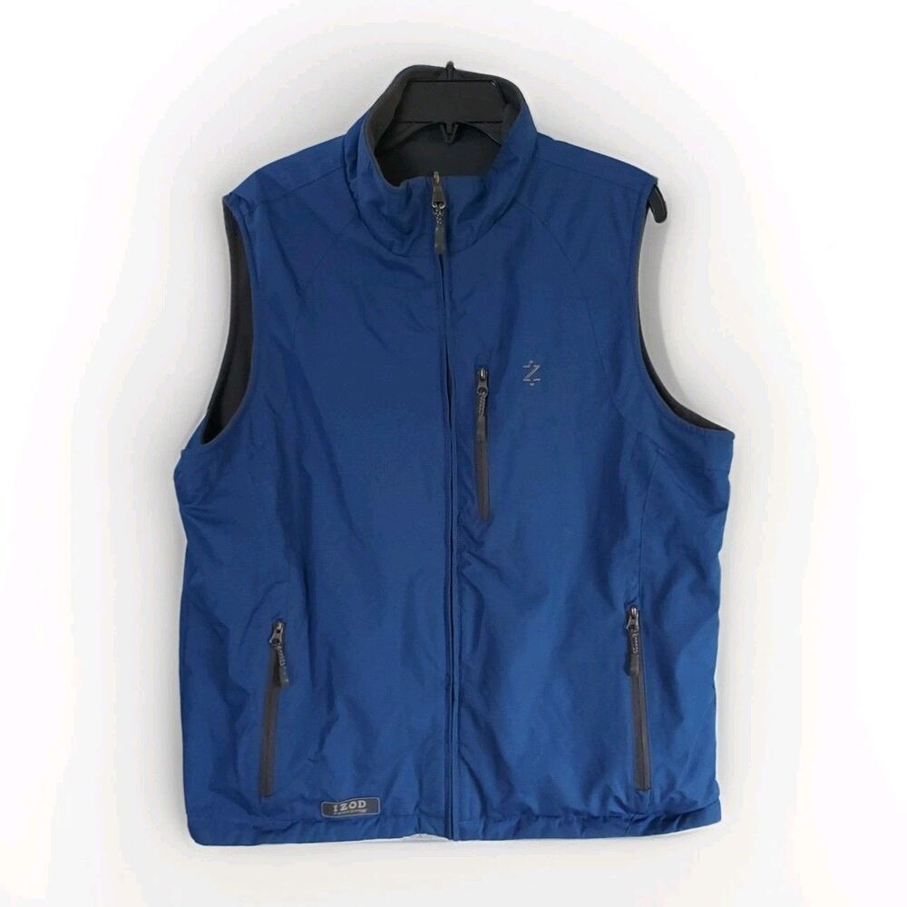 Polo Ralph Lauren Mens Blue Gray PerformX Reversible Vest Jacket Size Large